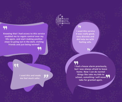 Speech bubbles on a purple background. Link to article page