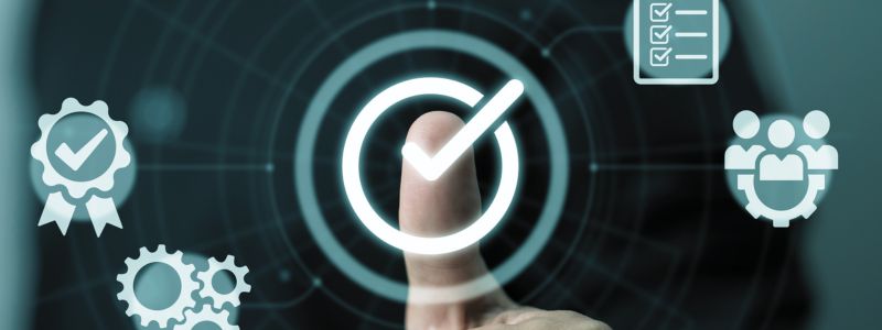 Finger selecting a digital tick